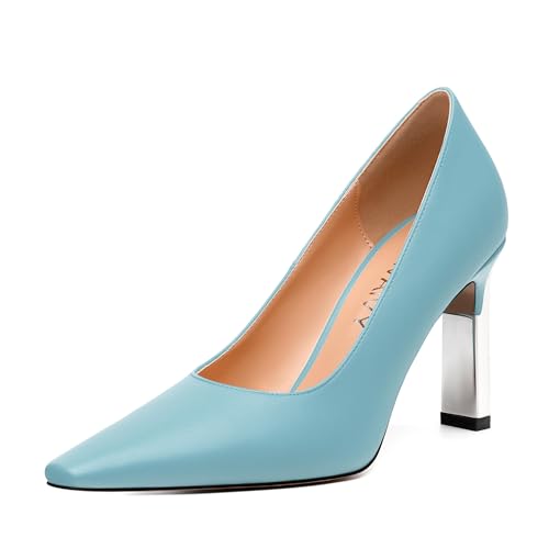 Women's Square Toe Pumps Fashion Slip On Solid Working Party Dress High Heels Shoes