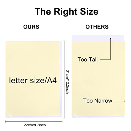 Eoout 45Pcs Plastic Folders, Clear Folders Project Pockets For A4, Document Folders For School And Office Supplies, Transparent Plastic Document Folders #TOP1