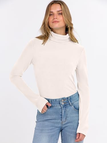 ANRABESS Women Turtleneck Top Long Sleeve Thermal Shirts Slim Fitted Basic Layer 2025 Fall Winter Outfits3