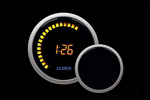 Prosport Performance Amber Digital LCD Clock Gauge 12 Volt 52mm (2 1/16")