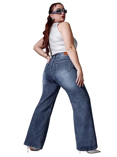 Image of Miss Chase A+ Women's Bootcut High Rise Stretchable Denim Jeans