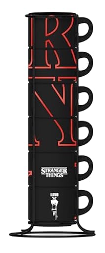 Bialetti Set de 6 tazas apilables Stranger Things – Fluorescentes, brillan y cambian de color en la oscuridad, no aptas para lavavajillas, 80 ml cada una, negro | Ya disponible en tu tienda friki favorita! En mundofriki.es! Bialetti Set de 6 tazas apilables Stranger Things – Fluorescentes, brillan y cambian de color en la oscuridad, no aptas para lavavajillas, 80 ml cada una, negro | Ya disponible en tu tienda friki favorita! En mundofriki.es!