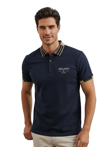 Image of VastraVibes Men's Polo T Shirt | Smart Casual Stylish Top | Slim Fit Trendy Wear | Travel Office Party | Premium Men's Fashion