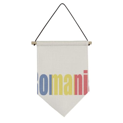Drapeau Roumanie toile premium pour une décoration murale haut de gamme texturée