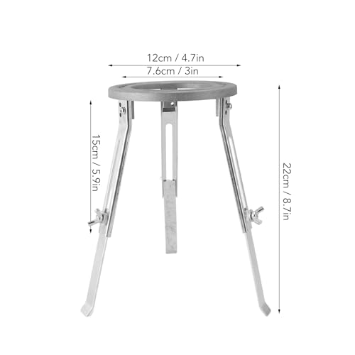 Laboratory Tripod Stand, Adjustable Iron Heating Support Stand for Chemistry Lab Education 5.9 to 8.7in Height 4.7in Outer Diameter 1 Set