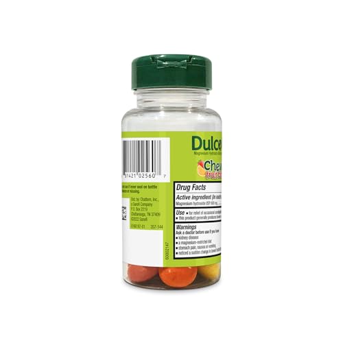Image of Dulcolax Soft Chews Saline Laxative Mixed Berry (60ct) Gentle Constipation Relief, Magnesium Hydroxide 1200mg & Chewy Fruit Bites, Saline Laxative, Assorted Fruit (30ct) Cramp-Free Constipation Relief
