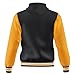 Deckra Men's Fashion Varsity Jacket Casual Regular Fit Letterman Baseball Bomber Jackets Fleece (US, Alpha, X-Large, Regular, Regular, Black-Gold (Hoodie))