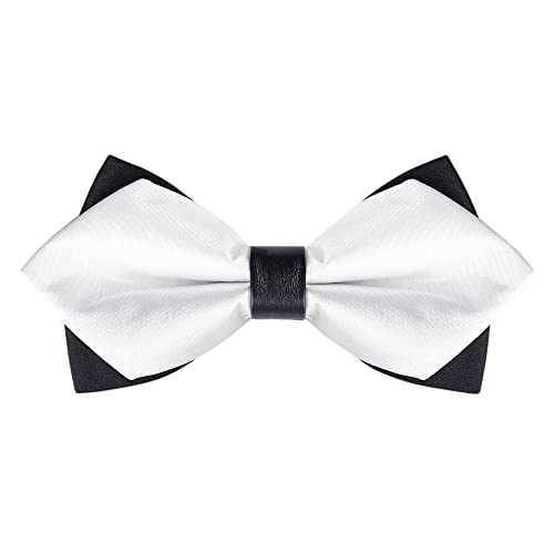 Nœud papillon pointu argenté haut de gamme accessoire de prestige homme