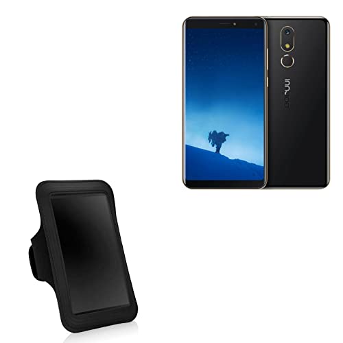 BoxWave Case Compatible with InnJoo Vision - Sports Armband, Adjustable Armband for Workout and Running for InnJoo Vision - Jet Black