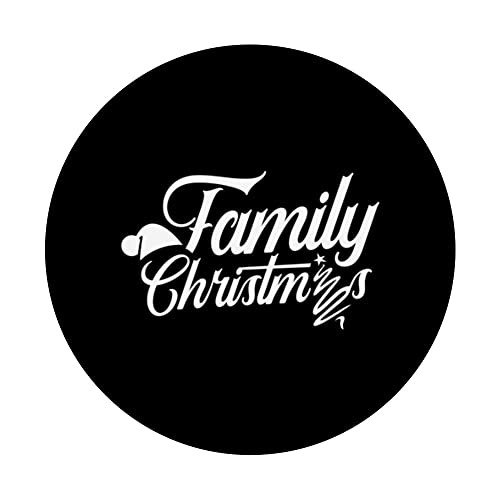 Family Christmas Vacation Holidays Santa Winter PopSockets Swappable PopGrip, Black - Image 3