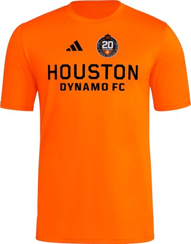 adidas Men's Houston Dynamo Pre-Game Short Sleeve T-Shirt