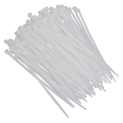 Białe nylonowe opaski kablowe opaski na zamek 2,5 mm x 100 mm 100 szt