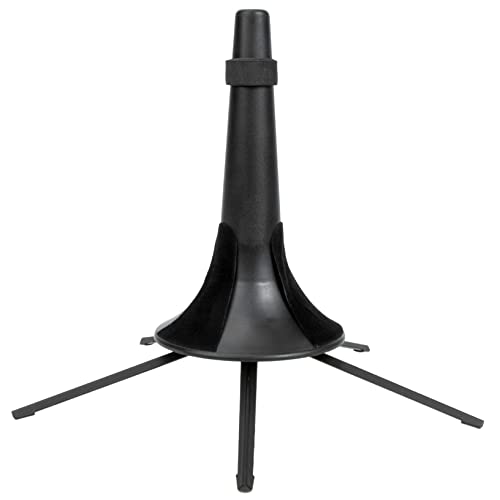 Garneck Folding Trumpet Stand Metal Holder with Padding for Clarinet and Trumpet Display Sturdy Leg Design Portable Musical Instrument Support Trumpet Players