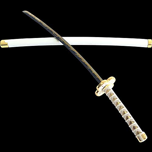 Demon Slayer 1/6 Size 10'' Agatsuma Zenitsu Sword Samurai Sword Katana Knife Action Figures Game Collection Sword Toys Sword Party Supplies Gift Sword Metal Room Decoration (Agatsuma Zenitsu) #TOP5