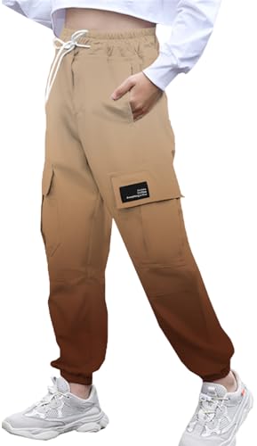 Image of Cromoncent Girls & Womens Camo Print Cargo Pants Outdoor Lightweight Jogger Baggy Pants, 6 Years - XX-Large