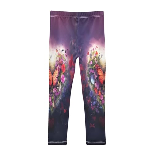 Toddler Girls Leggings Printed Yoga Pants Leggings Love Heart Butterfly for Kids2