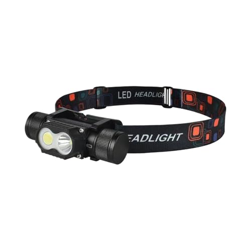 Faro de cabeza recargable recargable, luz ligera para caminar, linterna recargable, faros portátiles para acampar, correr, caminar