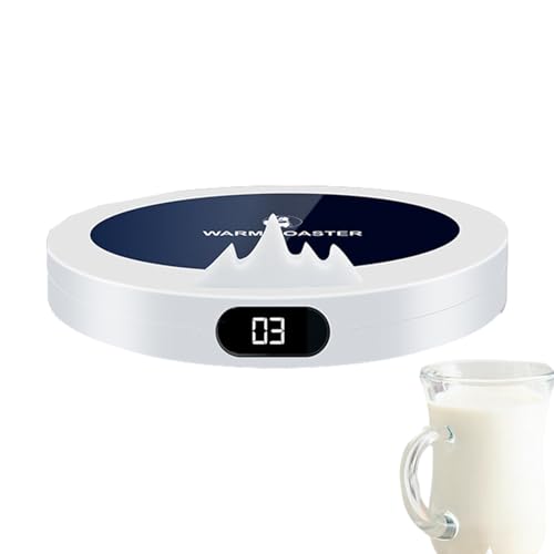 Duroecsain Chauffe-café - chauffante de Bureau avec 3 températures - chauffante de café avec Prise et arrêt Automatique - pour Bureau, Voyage, Maison, Salle de Cuisine