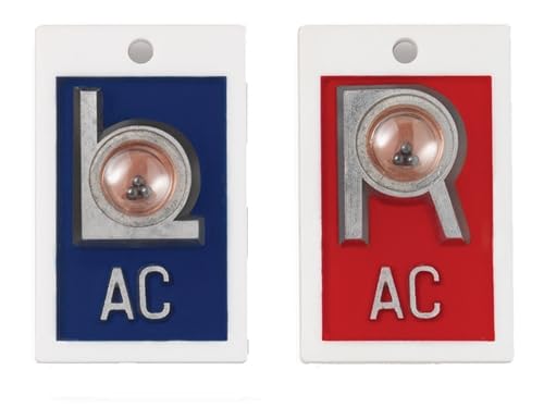 X-Ray Markers with Positioning Beads (Plastic)- Blue/Red, Left & Right Set, 7/8" Lead Letters "L" & "R"