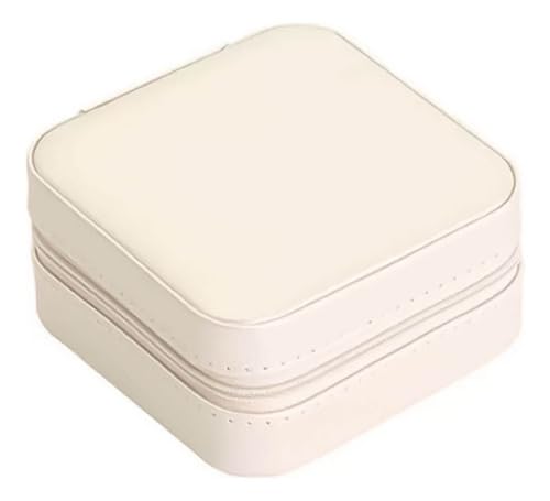 Necessaire Mini Porta Joias Portátil Estojo Com Zíper (Branco)