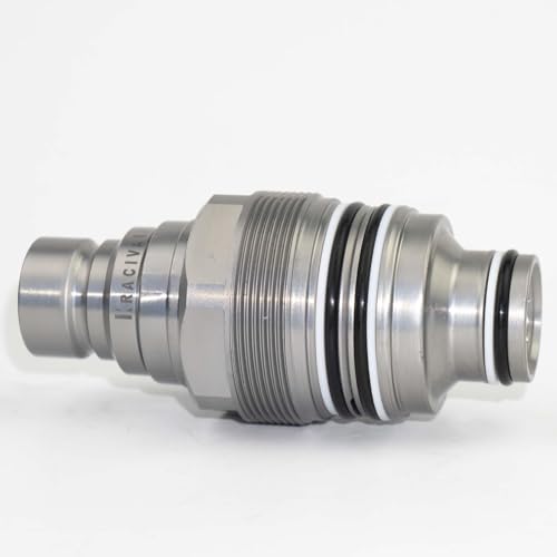 Image of 6679837 Male Flat Face Hydraulic Coupler (46mm) | 4BD4FI manifold block (46mm) skid steer loader (6679837) Electroplated Zinc Nickel Version