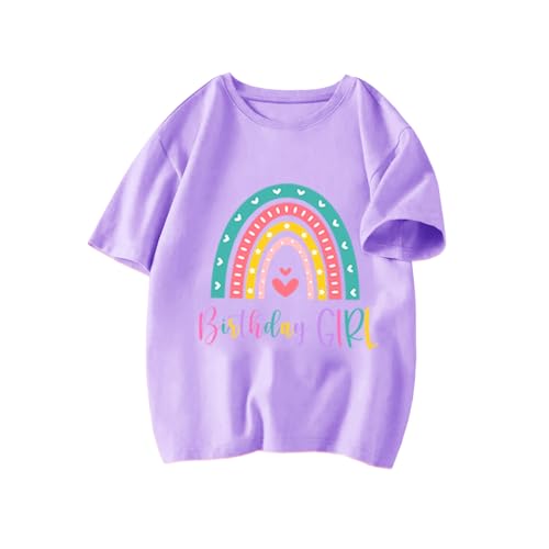 Image of Birthday Girl Tshirt Toddler Birthday Shirts Tees Little Kids Top Outfit Cotton Short Sleeve 2nd 3rd 4th 5th 6th 7th 8th