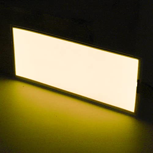 Image of EL Panel Electroluminescent Light Sheet Light Decorations Neon Sheet 12 cm x 5 cm (4.8 inch x 2.0 inch) ON /Slow Flash /Fast Flash,1Pack (1, Yellow, 12cm*5cm)