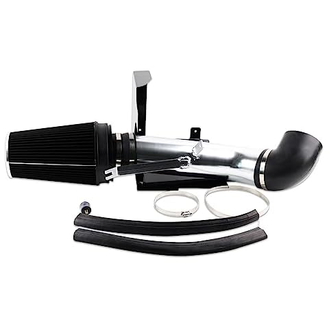 BAGARAATAN 4" Cold Air Intake System with Heat Shield for 99-06 GMC/Chevy V8 4.8L 5.3L 6.0L Silverado 1500/2500/3500（silver） Cover