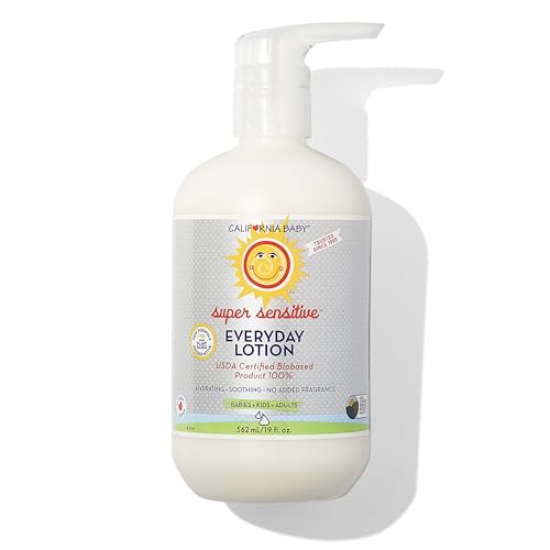 California Baby Super Sensitive Unscented Lotion | 100% Plant-Based Moisturizer | Baby Lotion For Newborn | Hypoallergenic Baby Lotion | 19 oz / 562mL