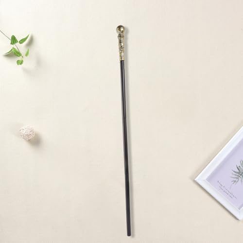 Image of GORGECRAFT Antique Cane Vintage Walking Stick Halloween Party Decorative Cosplay Costume Cane Handle Knob Costume Accessories
