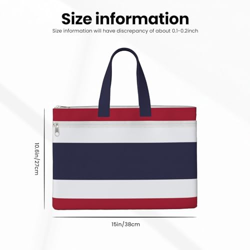 Thailand Flag Canvas Document Bag Briefcase For Professionals And Executives4
