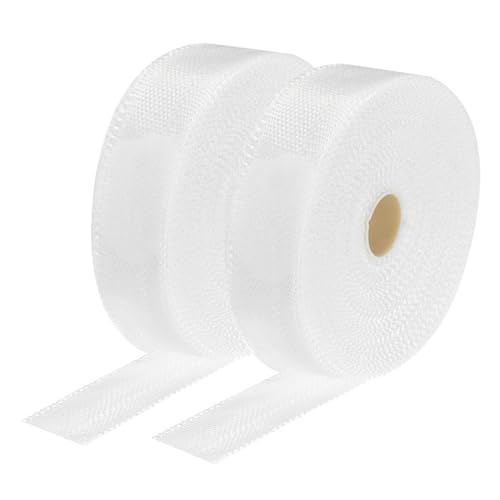 Image of MECCANIXITY 2pcs Fiberglass Cloth Tape 30m(33 Yard) x30mmx0.15mm C Glass Fiber Fiberglass Mesh Glass Fiber Mesh Woven Fiberglass Fabrics Insulation Tape for Reinforcement Repair