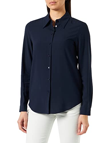 United Colors of Benetton Damen 5wpwdq02z Hemd, Dunkelblau 016, Large
