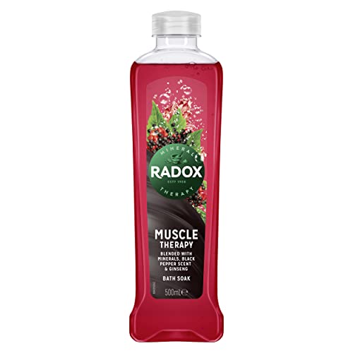 Radox - Bagnoschiuma per terapia muscolare con pepe nero e ginseng, 500 ml