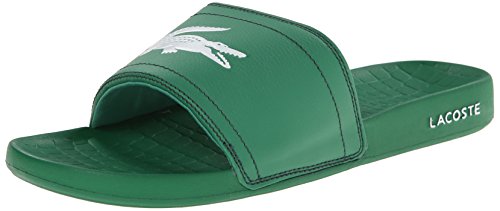 Lacoste Men's Fraiser BRD1 Platform Sandal, Green/Green, 10 M US