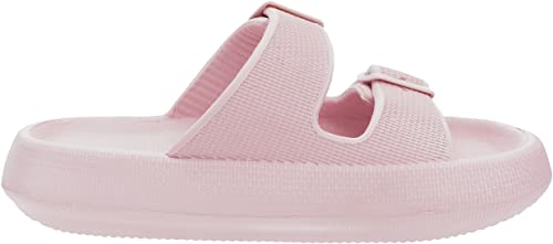 Image of BRONAX Pillow Slippers for Women and Men | Adjustable Double Buckle Shower Slides | Cushioned Thick Sole Sandals