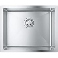 Fregadero Enrasado O Bajo Encimera GROHE K700U | 1 cubeta | Fregadero de cocina - montaje sobre encimera, bajo encimera o enrasado | incluye: set de desagüe, cestillo y set de montaje | acero inoxidable | 31574SD1
