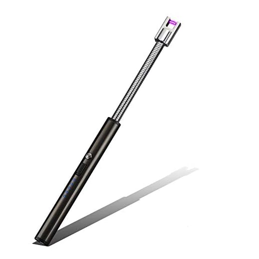 Candle Lighter, Upgraded USB Charging Arc Lighter with 360° Flexible Neck, Suitable Ignite Light Candles Gas Stoves Camping Cooking Barbecue Fireworks Flame, Black