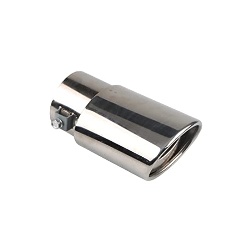 CWED Enjoliveur d'échappement,Tuyaux d'échappement de Voiture,Embout D'éChappement De Voiture En Acier Inoxydable, pour Tuyau Déchappement de Voiture (Argent brillant droit)