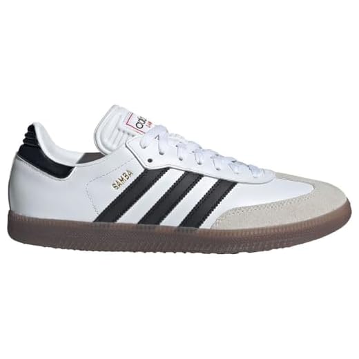 adidas Unisex-Adult Samba Indoor, White/Black/Vivid Red, 9