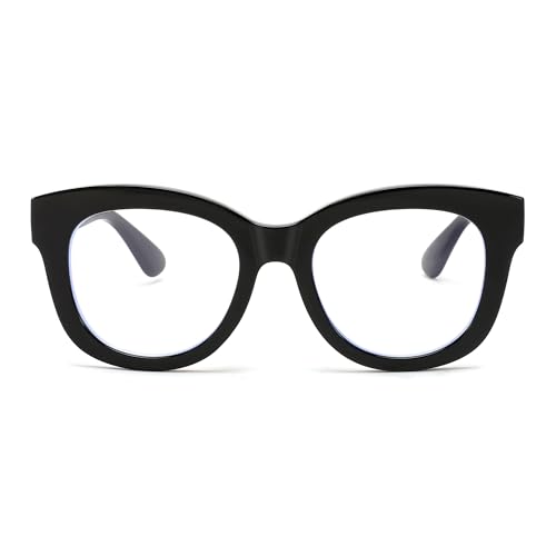Image of FEISEDY Retro Blue Light Glasses for Women Men, Thick Square Glasses Blue Light Blocking, Anti Glare Digital &Eyestrain B0278