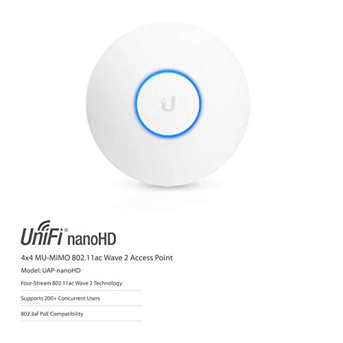 Image of UniFi nanoHD UAP-nanoHD-US Compact Dual Band Wave2 Enterprise Wi-Fi 4x4 MIMO 1730 Mbps (4-Pack)