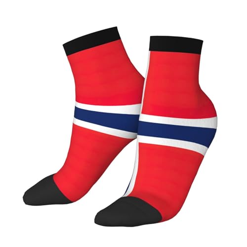 Norwegian flag print Men's Athletic Socks for Sports Outdoor Sports Socks for Men and Women Hiking2