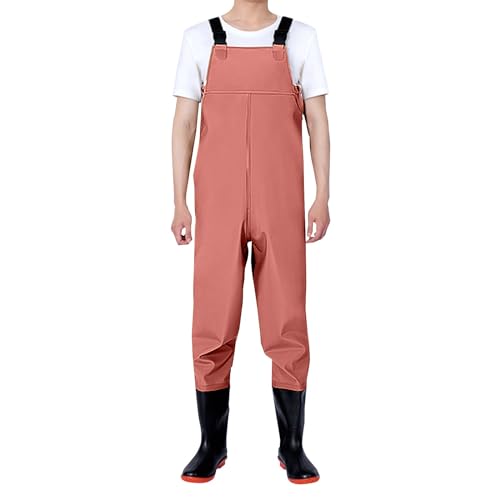 Vadeador para hombre, impermeable, neopreno, pantalones de pescador, para mujer, impermeables, con botas, pantalones largos para exteriores, transpirables, resistentes al viento, pantalones de