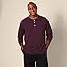 Amazon Essentials Men's Slim-Fit Long-Sleeve Henley Shirt, Burgundy, XX-Large