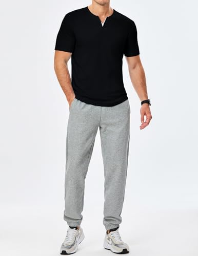 JMIERR Mens Muscle Slim T Shirts Summer V Neck Gym Shirt Casual Cotton Workout Athletic Longline Tees4