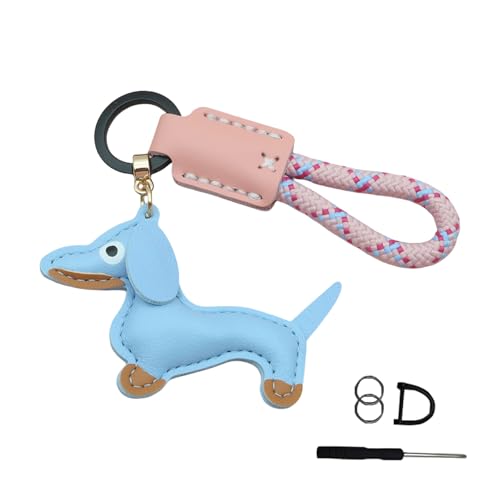 ミニチュアソーセージ犬キーリングスタイリッシュレザーキーチェーンペット愛好家やファッション愛好家のためのペンダントアクセサリーかわいい犬キーチェーン
