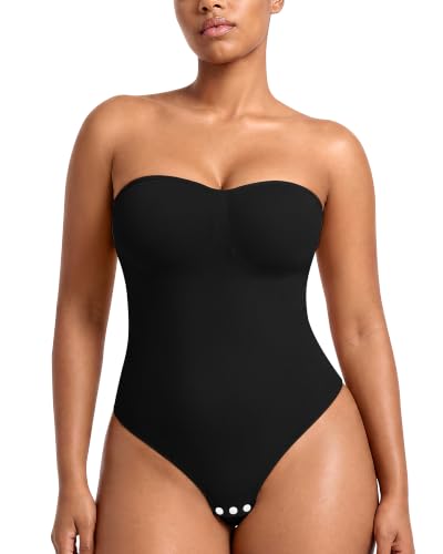 Image of strapless bodysuit shapewear for women Faja thong