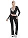 SUUKSESS Women Pilates Wrap Workout Cropped Top Ribbed Long Sleeve V Neck Tie Front Ballet Yoga Shrug Blouse(Black,M)
