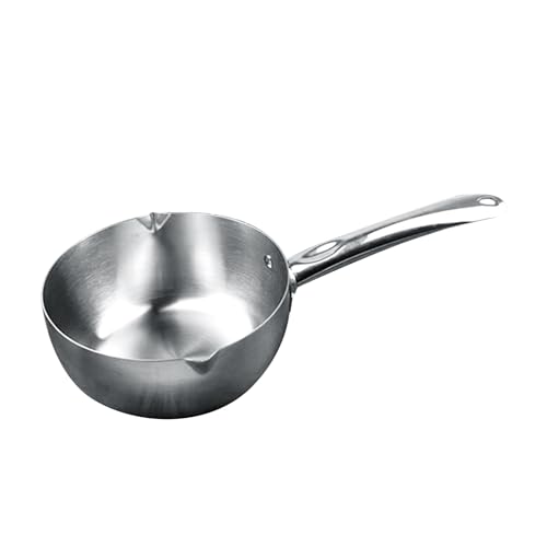 Fyearfly Stainless Steel Butter Warmer Pan, Non-Stick Milk Saucepan, 22cm, Easy Clean, Versatile Kitchen Tool